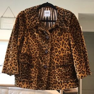 Moschino Leopard Print Short Jacket
